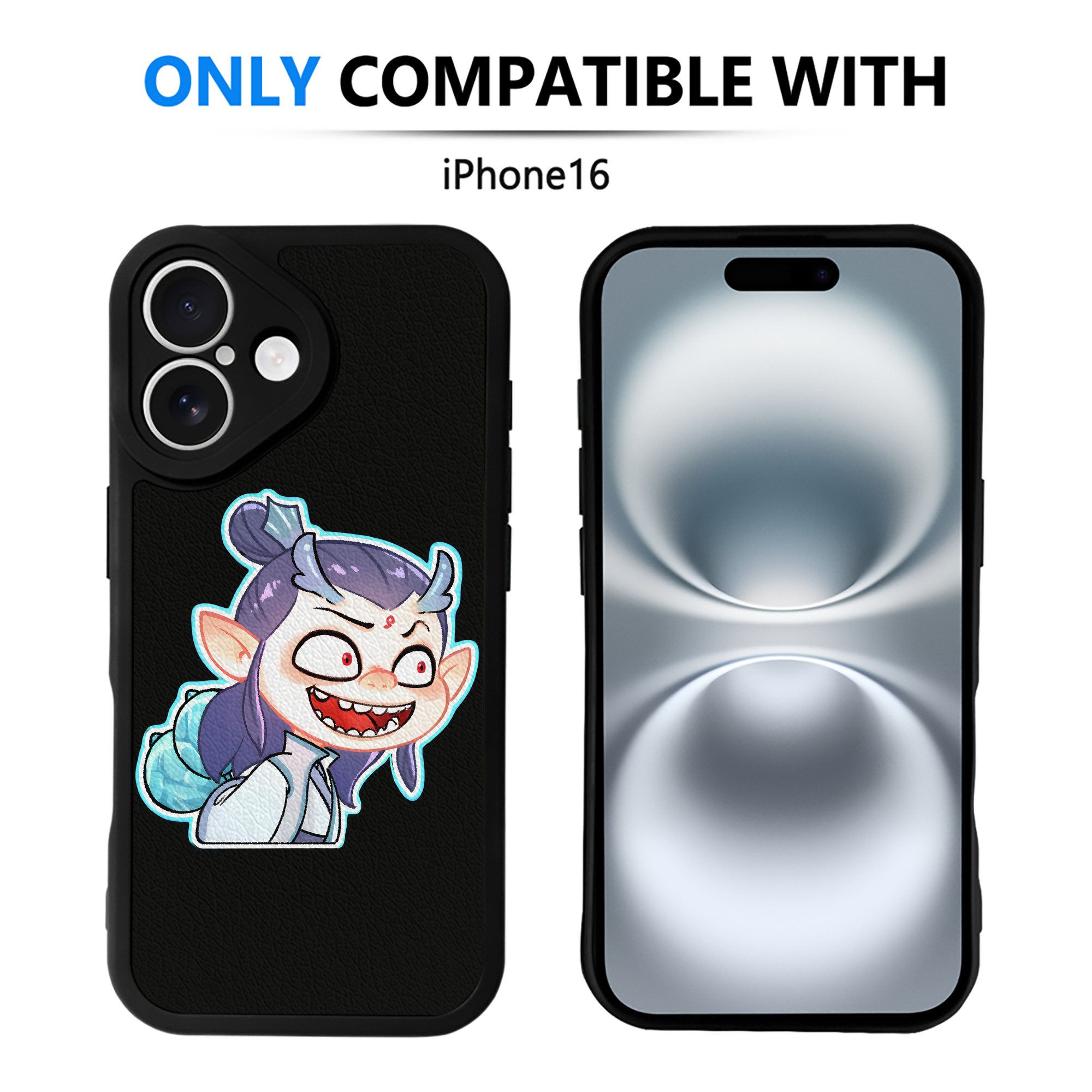（画像用） Ne Zha 2 ナタ 魔童の大暴れ 【iPhone 16シリーズ対応】シリコンスマホケース（レザー調） 材質：シリコン